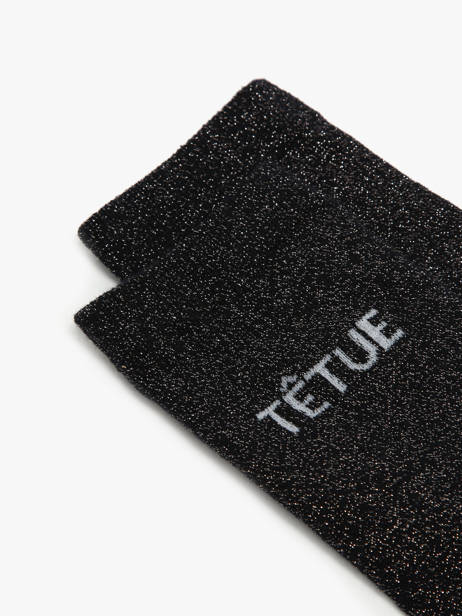 Damessokken Têtue Long Glitter Pieces Zwart girl 17162499 ander zicht 1